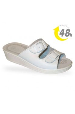 2 csatos bőr papucs