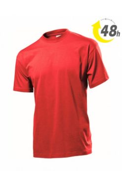 Unisex környakas póló piros - 48 ÓRÁN BELÜL ÖNNÉL!*