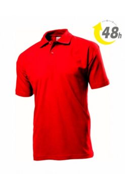 Unisex piqué tenisz póló piros - 48 ÓRÁN BELÜL ÖNNÉL!*
