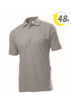 Unisex piqué tenisz póló melírszürke - 48 ÓRÁN BELÜL ÖNNÉL!*