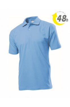 Unisex piqué tenisz póló világoskék - 48 ÓRÁN BELÜL ÖNNÉL!*