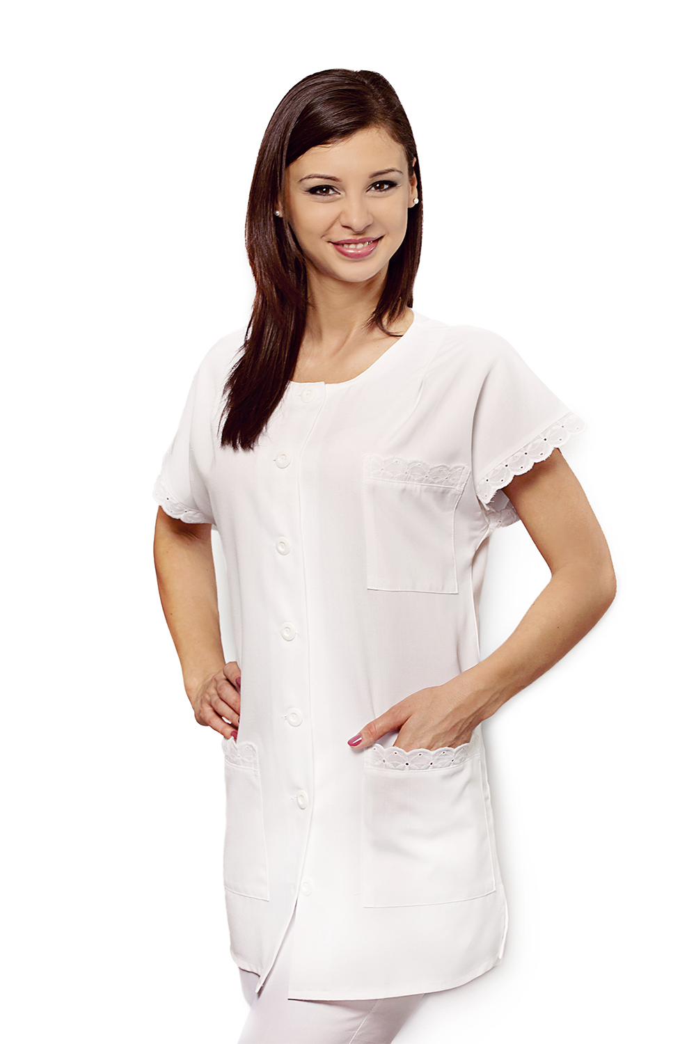 127-fehér-női-munkaköpeny-orvosi-köpeny-orvosi-tunika-női munkaruha