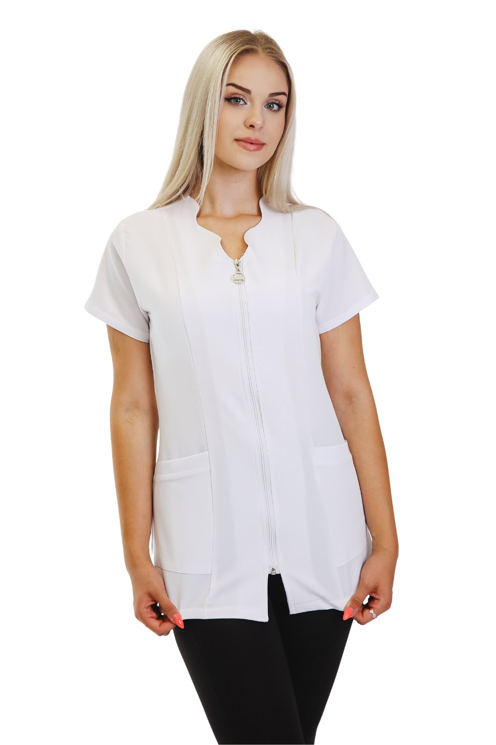 418-orvosi-köpeny-fehér-munkaköpeny-orvosi-tunika-cipzáras-mznkaköpeny